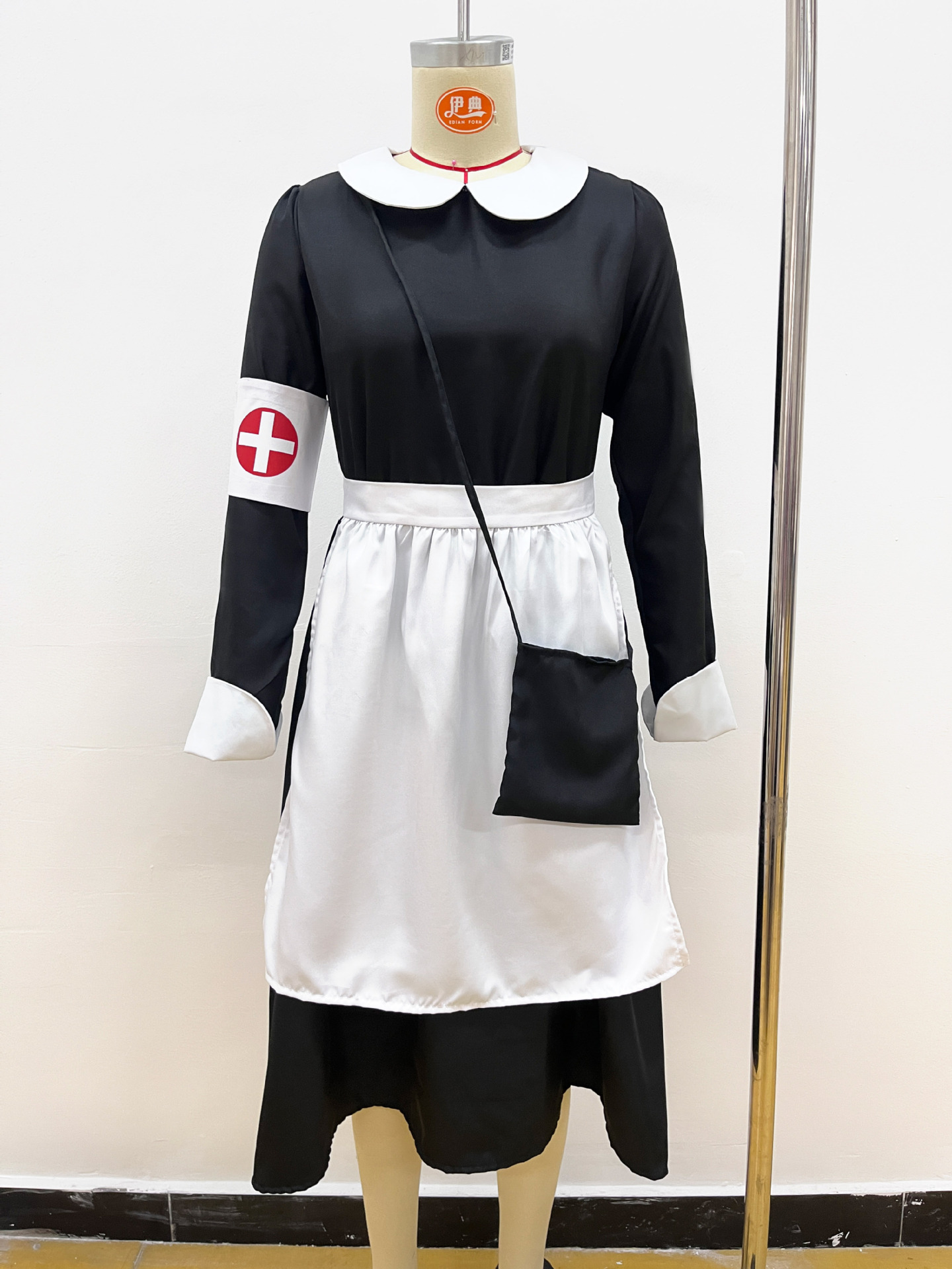 Classic Black White Nurse Uniform Set - Women Nurse Cosplay Outfit